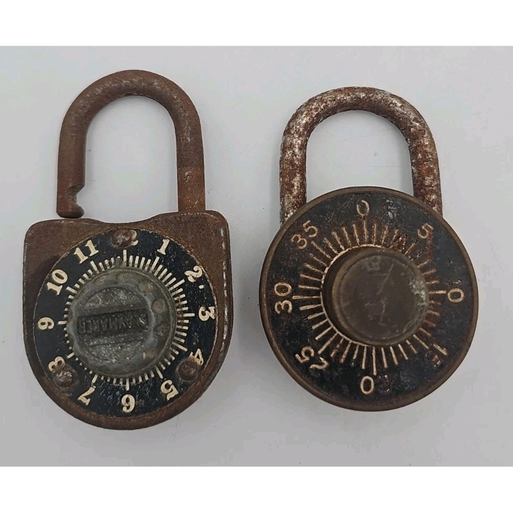 Vintage Dudley Padlock And Slaymaker Combination Locks